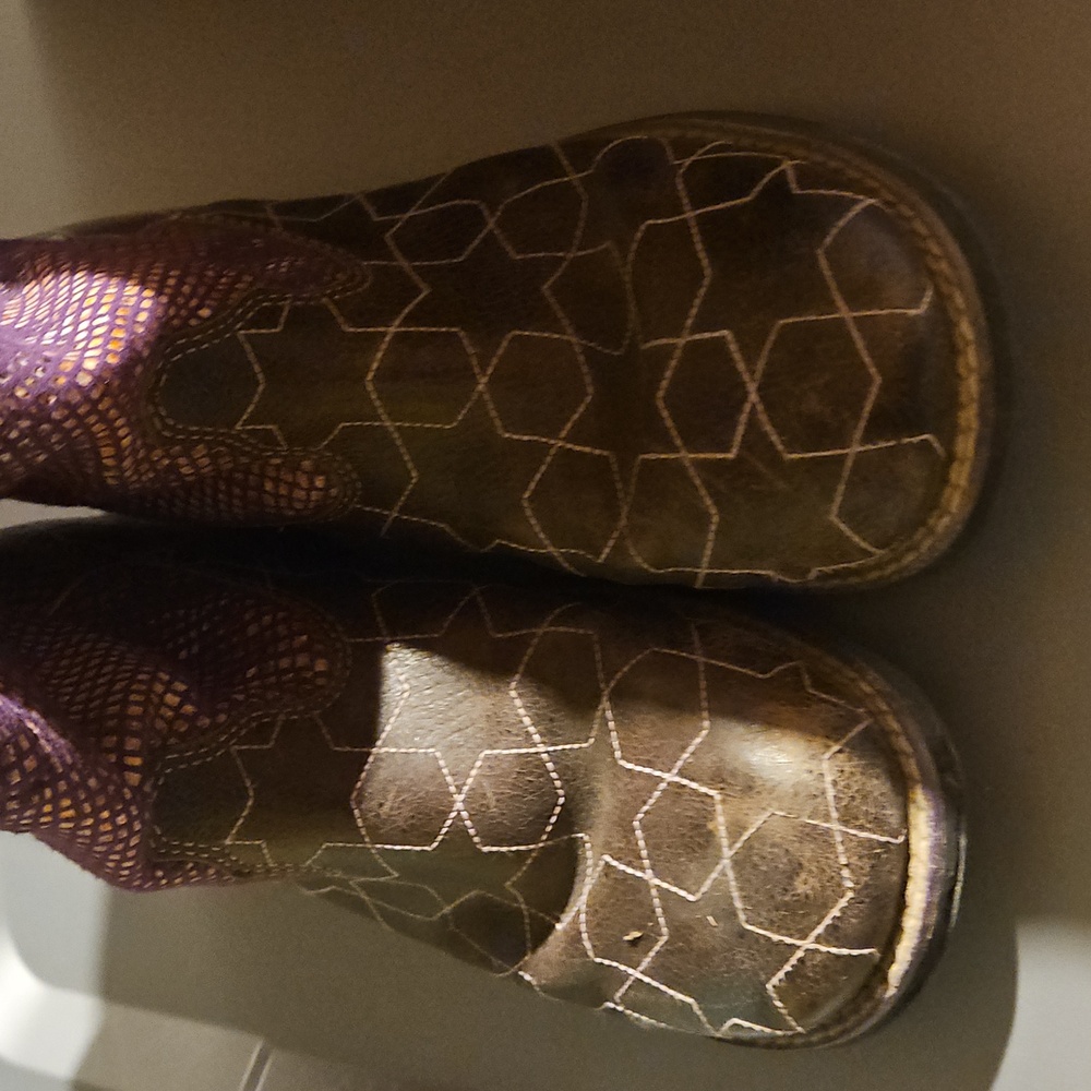 Ariat Women Size 5 Brown/Purple Cowboy Boots - Picture 5 of 6